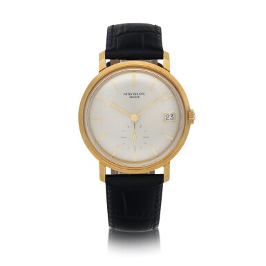 View full screen - View 1 of Lot 88. Ref. 3445 ‘Monodate’ Yellow gold wristwatch with date Made in 1966 | 百達翡麗 3445型號「Monodate」黃金腕錶備日期顯示,1966年製.