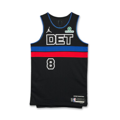 View full screen - View 1 of Lot 27. Caris LeVert Detroit Pistons 2025-2026 Emirates NBA Cup Game Worn Statement Edition Jersey | Matched to 2 Games .