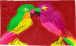 Walasse Ting 丁雄泉 | Two parrots 兩隻鸚鵡