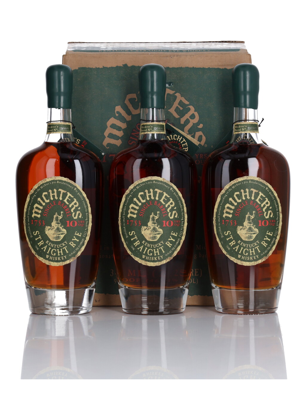 全萤幕检视 - 查看210Michter's Single Barrel Rye 10 Year Old 92.8 Proof NV (3 Bottles 75cl)的1