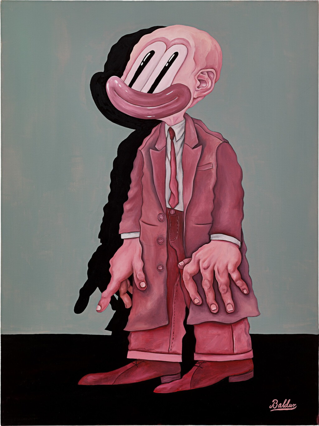 View full screen - View 1 of Lot 510. Baldur Helgason 巴爾杜·赫爾加森 | Portrait of a Man in a Trench Coat 穿風衣的男人.