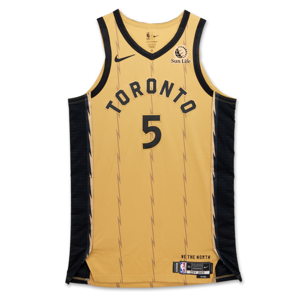 View full screen - View 1 of Lot 93. Precious Achiuwa Toronto Raptors 2023-2024 In-Season Tournament Game Worn City Edition Jersey | Matched to 2 Games.