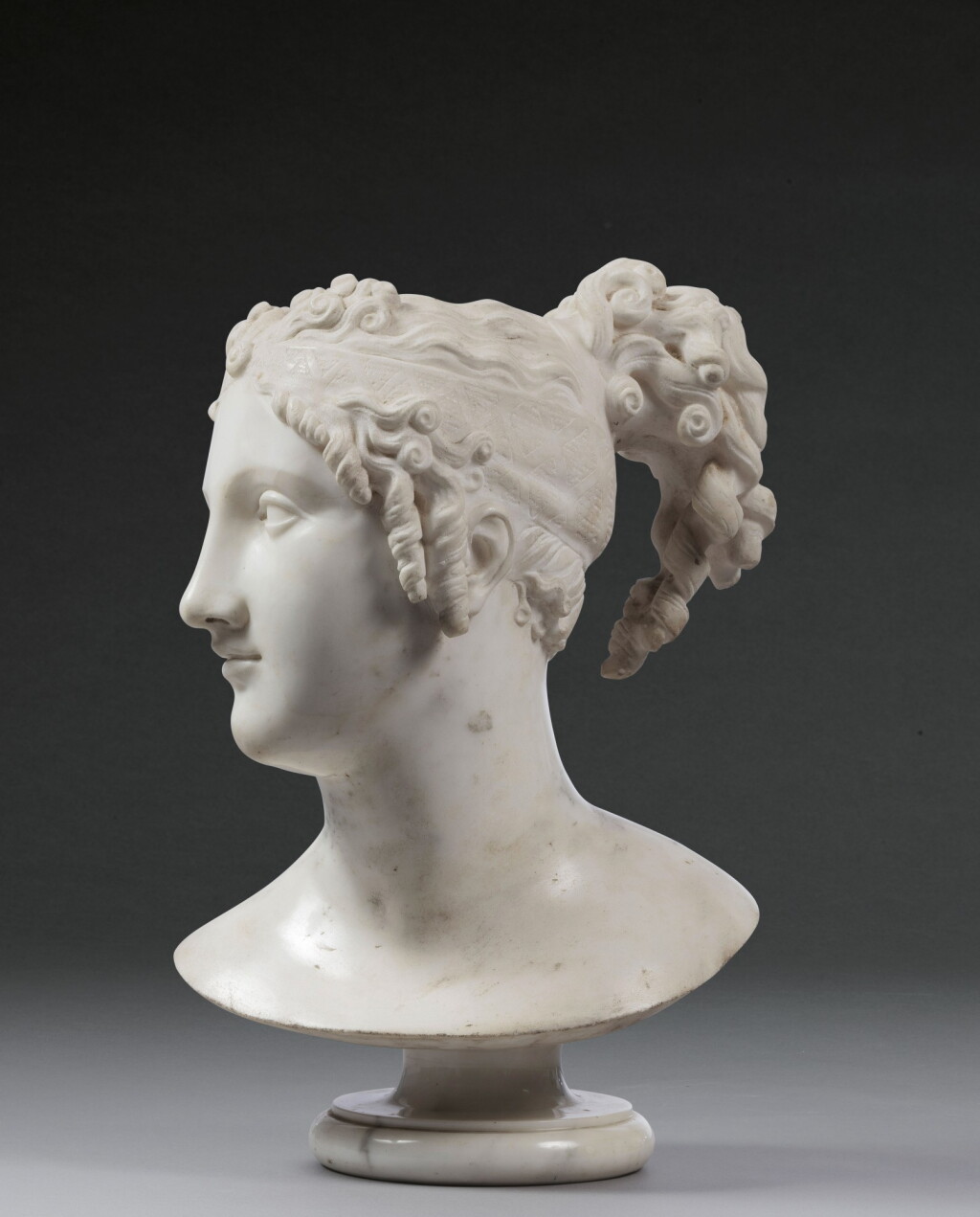 View full screen - View 1 of Lot 144. AFTER ANTONIO CANOVA (1757-1822) | BUST OF TERPSICHORE LYRAN (MUSE OF LYRIC POETRY).