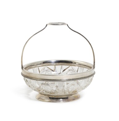 View full screen - View 1 of Lot 89. A FABERGÉ SILVER-MOUNTED CUT-GLASS BOWL, MOSCOW, 1914.