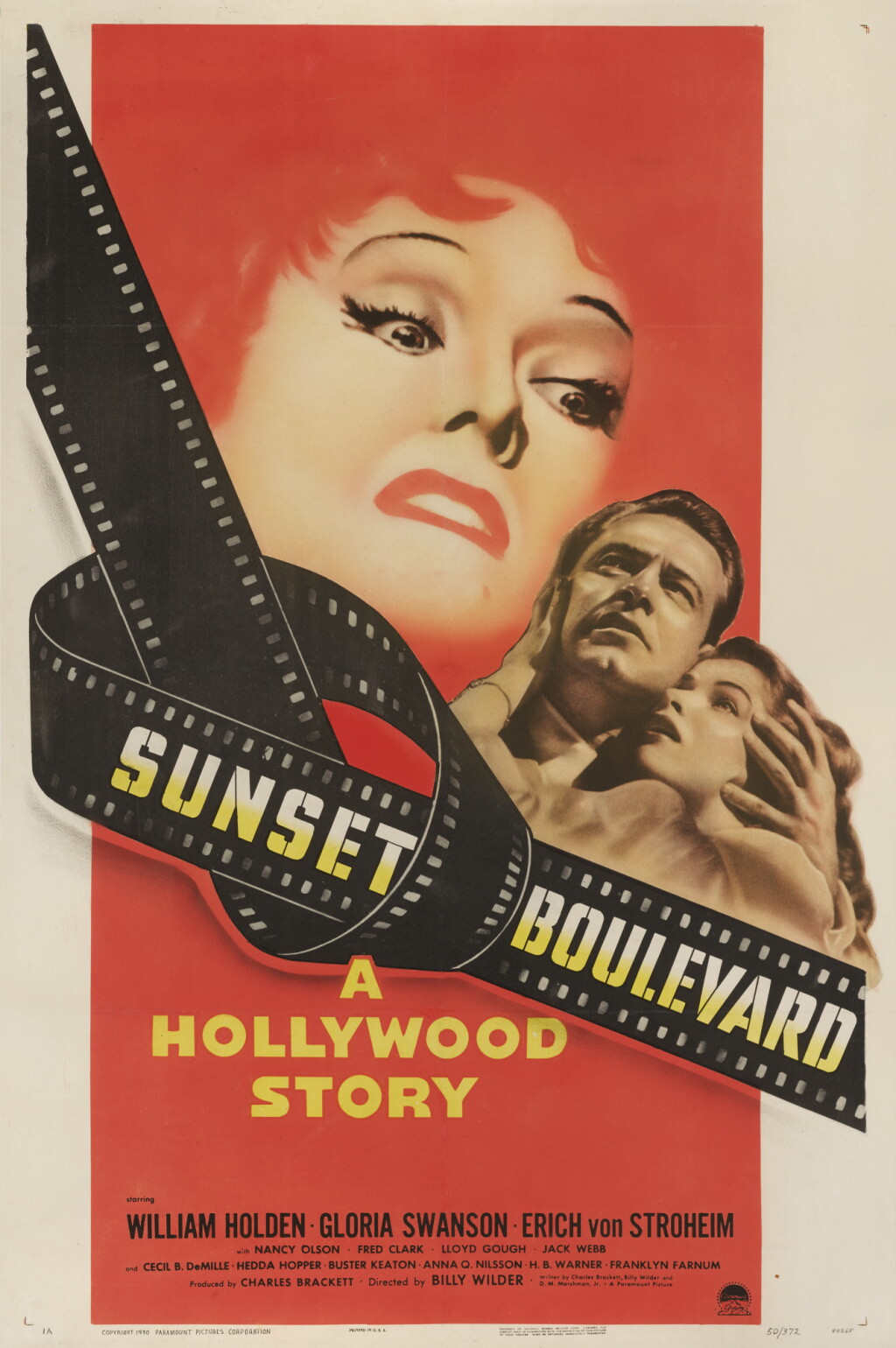 View full screen - View 1 of Lot 34. Sunset Boulevard (1950) poster, US.