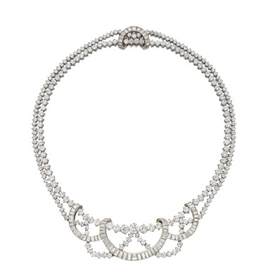 View full screen - View 1 of Lot 117. Charles Holl | Diamond Necklace, France 鑽石項鏈,法國.