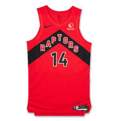 View full screen - View 1 of Lot 42. Ja’Kobe Walter Toronto Raptors 2026 NBA Playoffs Eastern Conference Round 1 Game Worn Icon Edition Jersey | Game 1 | Playoff Debut .