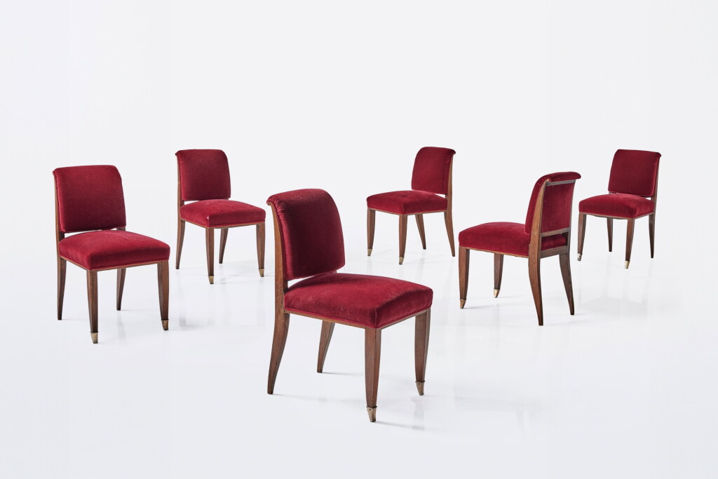 View full screen - View 1 of Lot 148. Set of Six "Drouant" Side Chairs.
