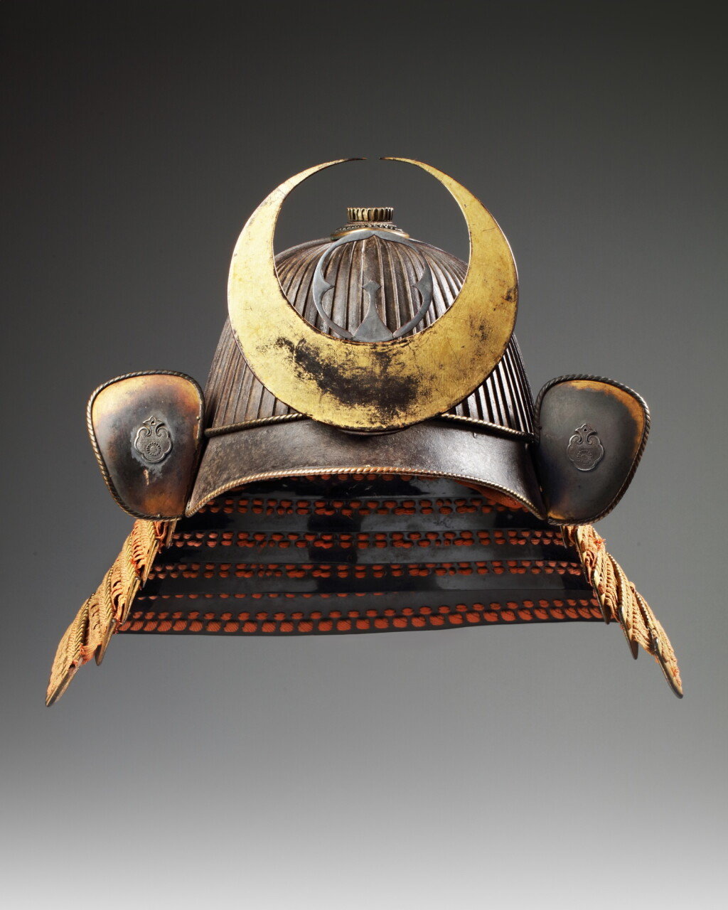 View full screen - View 1 of Lot 234. A helmet with raised ridges (suji bachi), signed Nobutomi, Japan, Muromachi period, dated 1533.