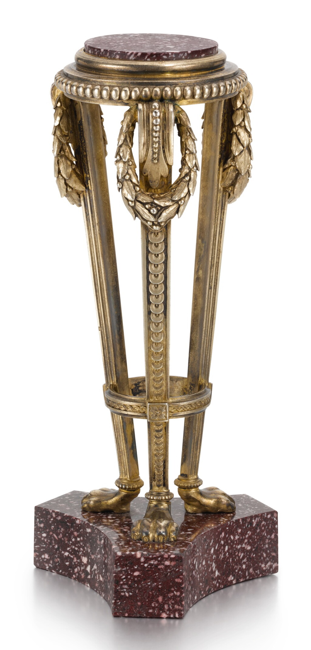 View full screen - View 1 of Lot 380. A FABERGÉ SILVER-GILT AND HARDSTONE MINIATURE GUÉRIDON, WORKMASTER JULIUS RAPPOPORT, ST PETERSBURG, CIRCA 1890.
