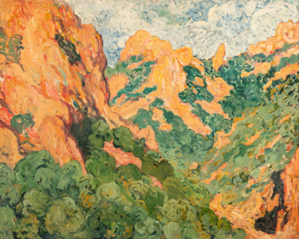 View full screen - View 1 of Lot 232. Les rochers rouges.