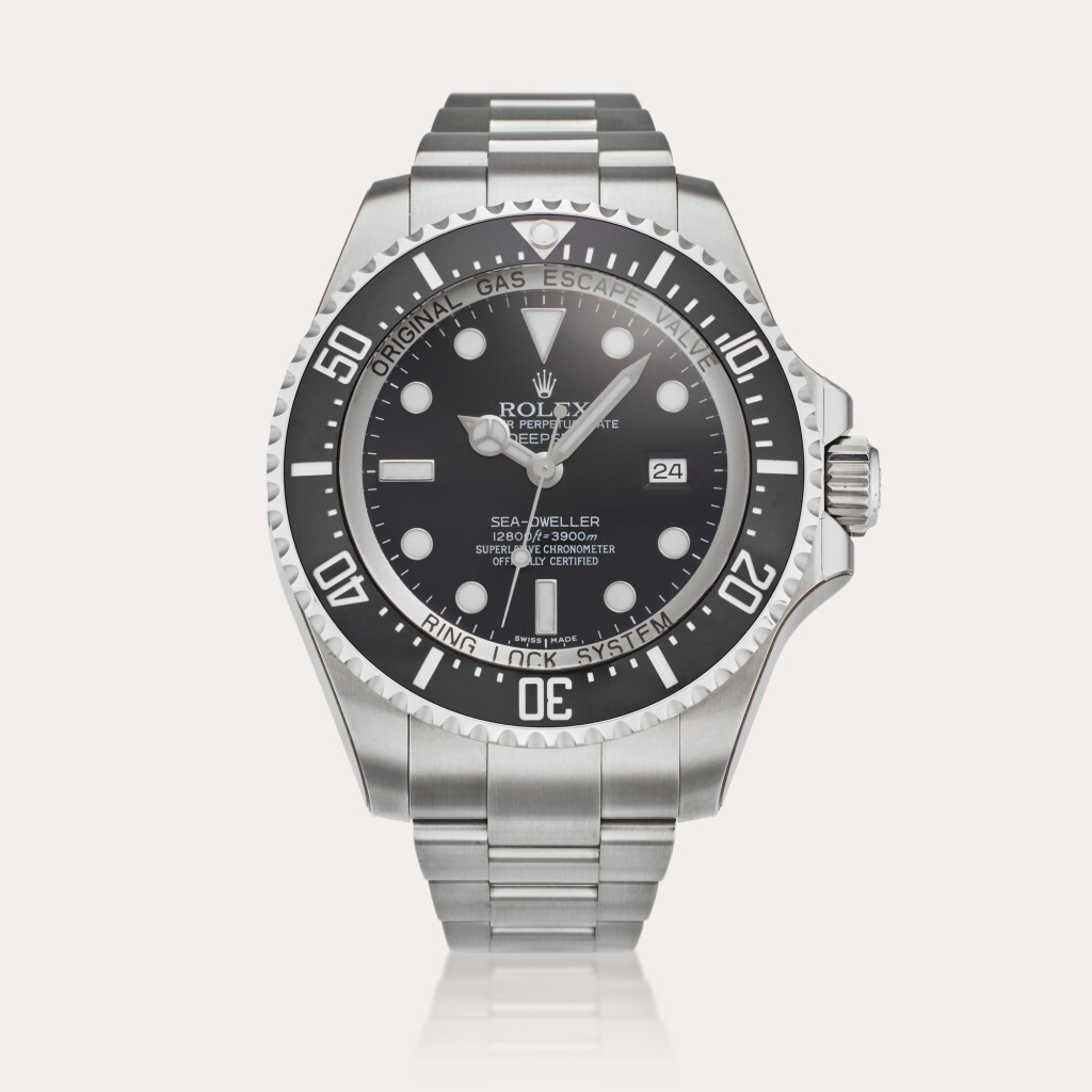 View full screen - View 1 of Lot 329. Reference 116660 Deepsea Sea-Dweller | A stainless steel automatic wristwatch with date and bracelet, Circa 2008.