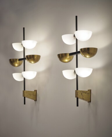 View full screen - View 1 of Lot 98. Pair of wall lights.