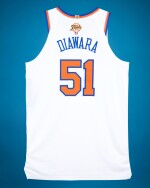 Mohamed Diawara New York Knicks 2026 NBA Finals Game Issued Association Edition Jersey | Game 1 | Matched to Game 1 Locker Room Image