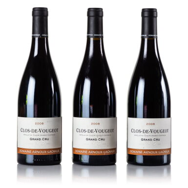 View full screen - View 1 of Lot 300. Clos de Vougeot 2008 Domaine Arnoux-Lachaux (3 BT).