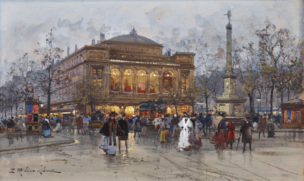 View full screen - View 1 of Lot 68. EUGÈNE GALIEN-LALOUE | Le Théâtre du Châtelet, Paris.