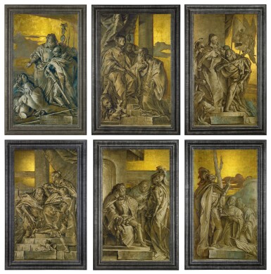 View full screen - View 1 of Lot 18. A Set of Six Paintings depicting the Celebrated Deeds of the Porto Family of Vicenza.