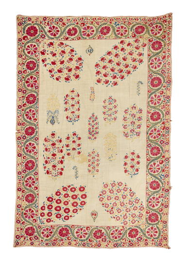 View full screen - View 1 of Lot 751. A Nurata Suzani, Uzbekistan, Third Quarter 19th Century.