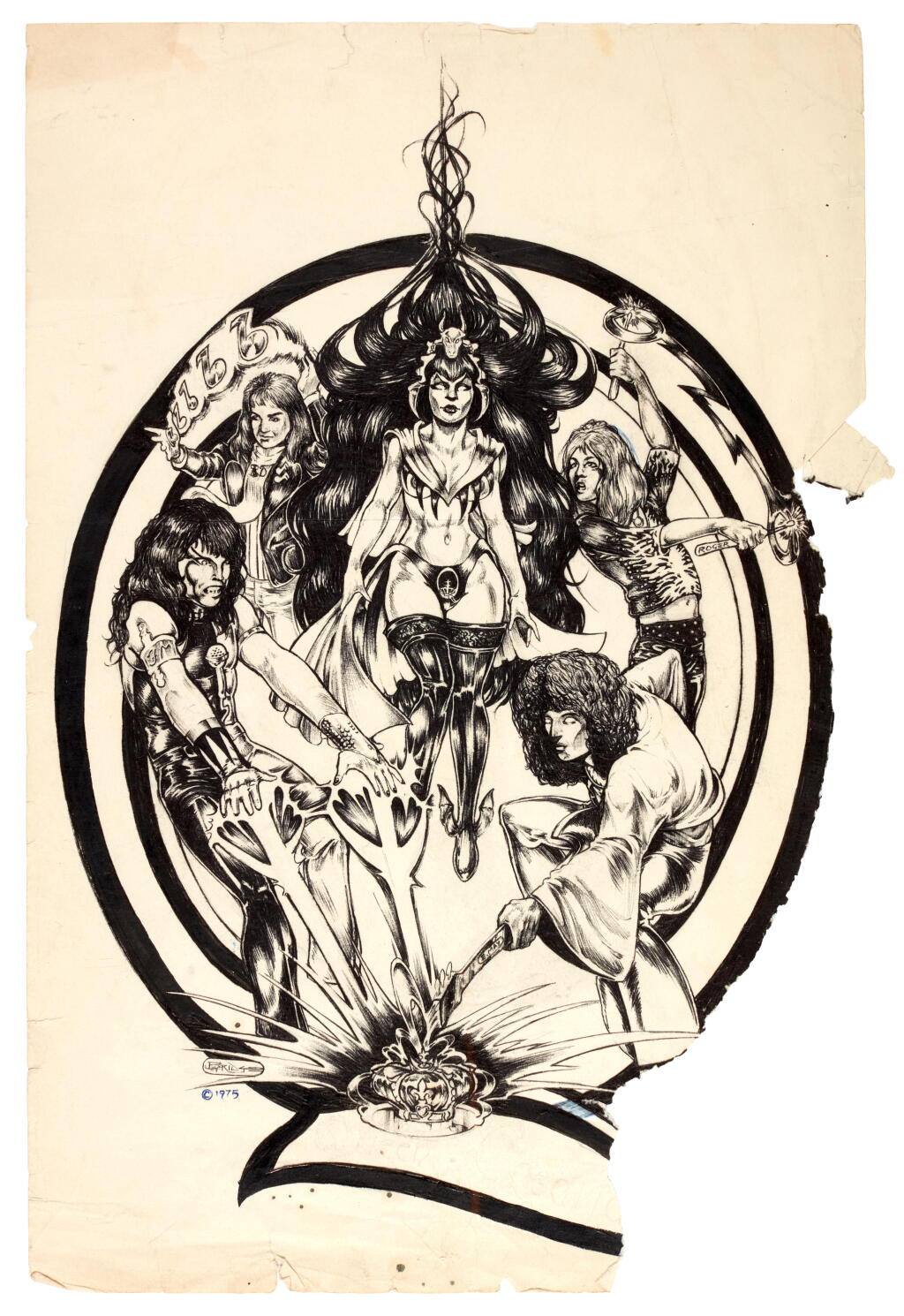 View full screen - View 1 of Lot 2036. Beveridge | Queen concept art, 1975.