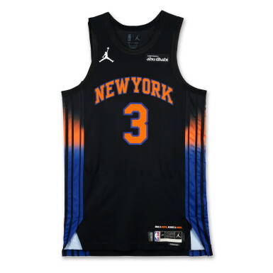 View full screen - View 1 of Lot 15. Josh Hart New York Knicks 2025-2026 Emirates NBA Cup Game Worn Statement Edition Jersey | Triple-Double.