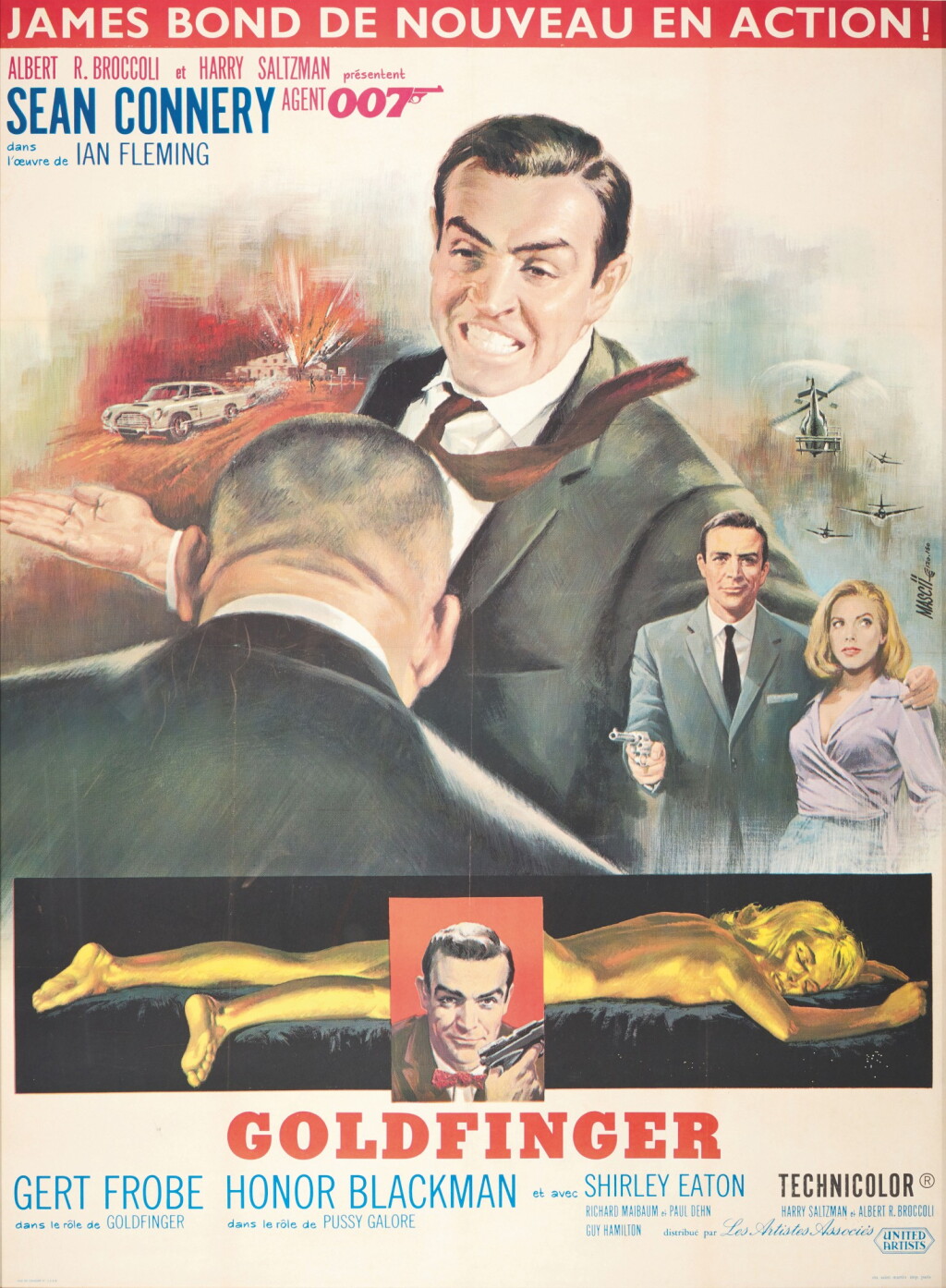 View full screen - View 1 of Lot 238. GOLDFINGER (1964) POSTER, FRENCH.