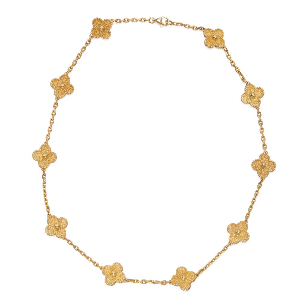 View full screen - View 1 of Lot 155. GOLD 'VINTAGE ALHAMBRA' NECKLACE, VAN CLEEF & ARPELS, FRANCE.