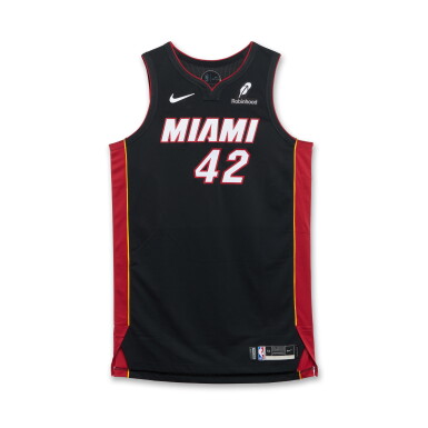 View full screen - View 1 of Lot 40. Kevin Love ‘Mexico City Games’ Miami Heat 2024-2025 Game Issued Icon Edition Jersey.
