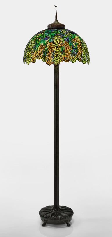 View full screen - View 1 of Lot 439. TIFFANY STUDIOS | “LABURNUM” FLOOR LAMP.
