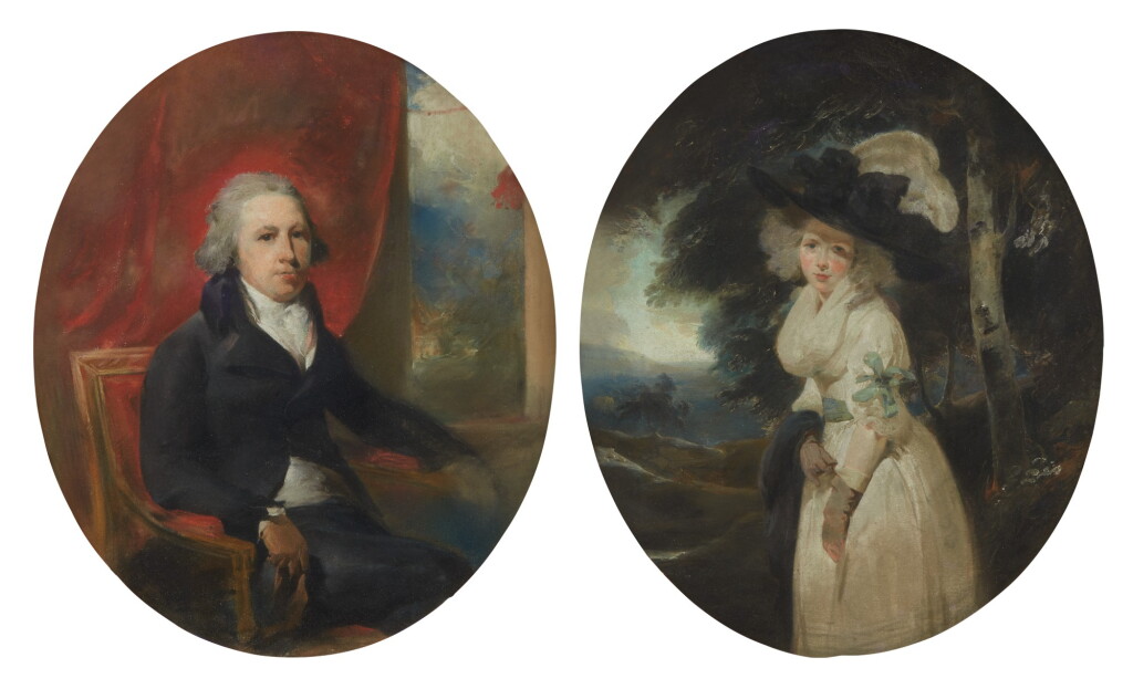 View full screen - View 1 of Lot 126. Sold Without Reserve | SIR THOMAS LAWRENCE, P.R.A. | PORTRAIT OF WILLIAM HAMILTON, R.A., THREE-QUARTER-LENGTH; PORTRAIT OF MARY HAMILTON, R.A., THREE-QUARTER-LENGTH.