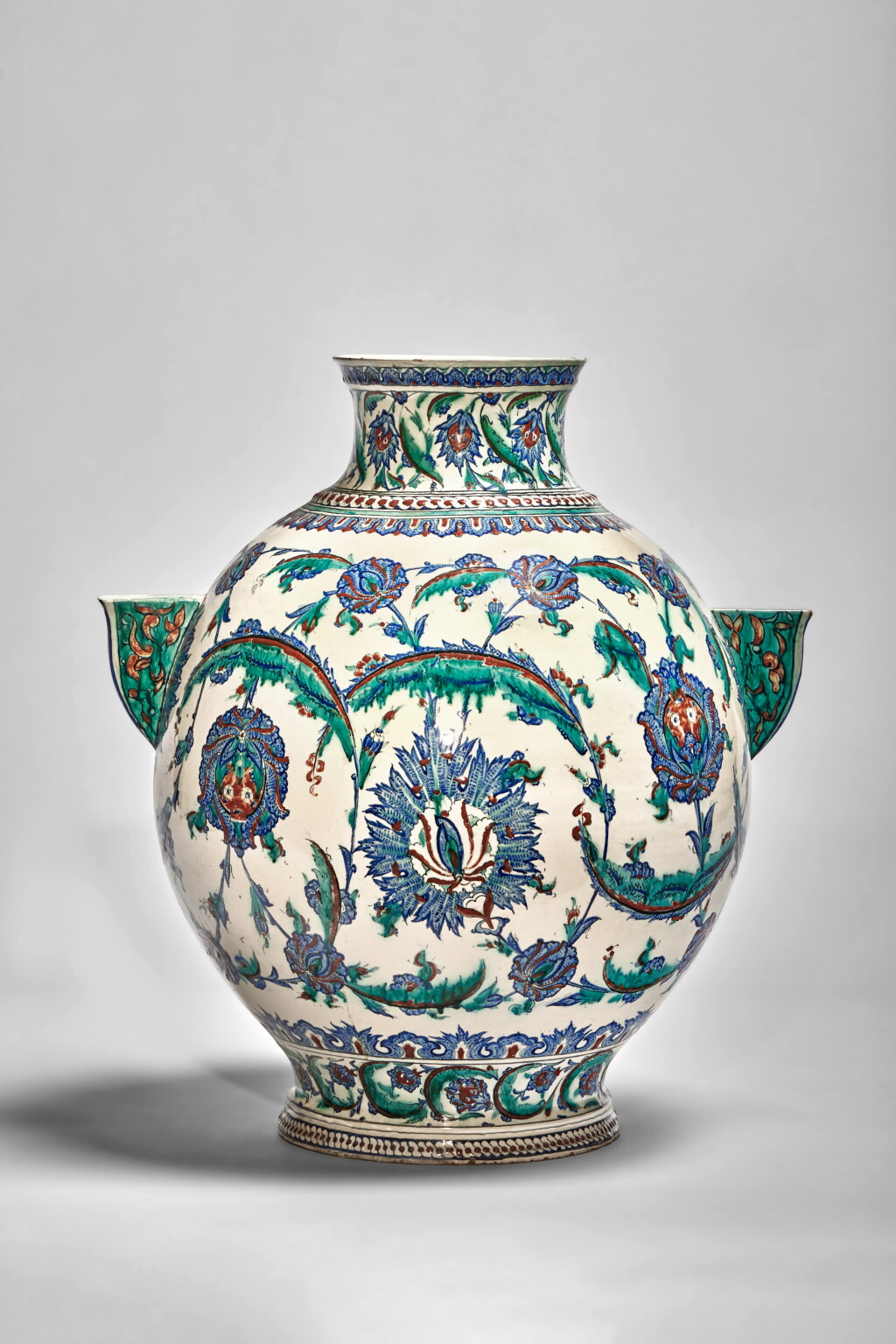 View full screen - View 1 of Lot 590. A Cantagalli Iznik-Style Pottery Vase, Late 19th Century.