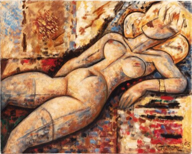 View full screen - View 1 of Lot 43. Nu couché blond.