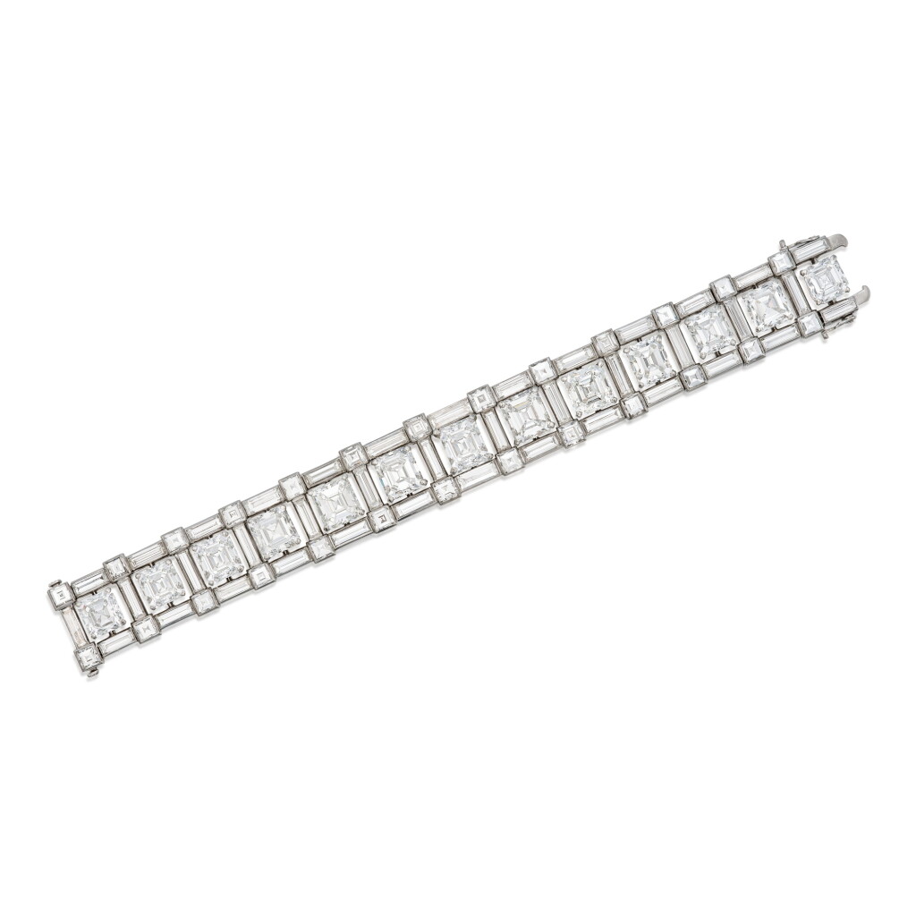 View full screen - View 1 of Lot 43. Diamond Bracelet, France.