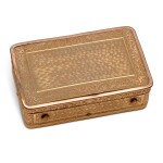A musical gold and silver-gilt snuff box, Paris, 1819-1838
