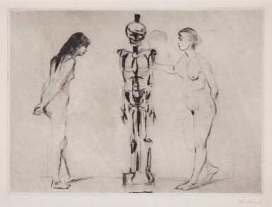 View full screen - View 1 of Lot 147. The Women and the Skeleton (Schiefler 44; Woll 51).