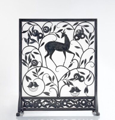 View full screen - View 1 of Lot 195. 'La Biche dans la Forêt' Firescreen.