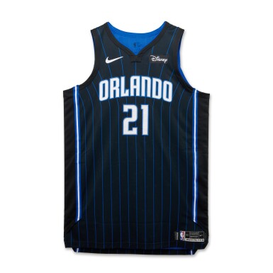 View full screen - View 1 of Lot 79. Moritz Wagner Orlando Magic 2023-2024 Game Worn Icon Edition Jersey .