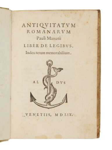 Manuzio, Antiquitatum Romanarum, Venice, Paolo Manuzio, 1559, half