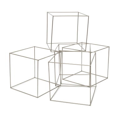 Voir en plein écran - Voir 1 du lot 42. Cinq cubes imbriqués.