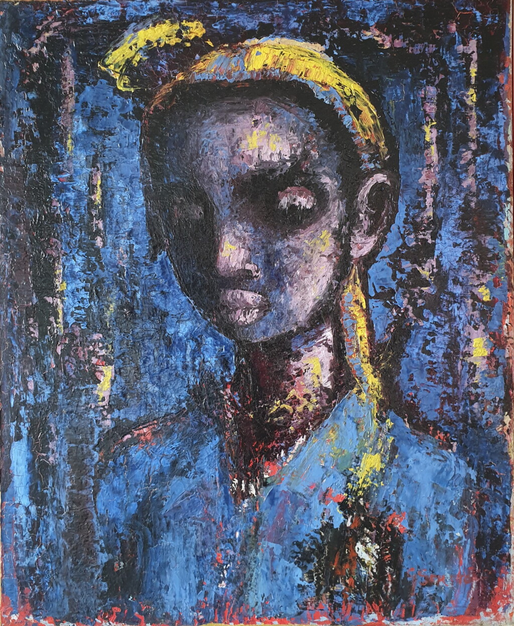 View full screen - View 1 of Lot 87. Portrait Bleu.