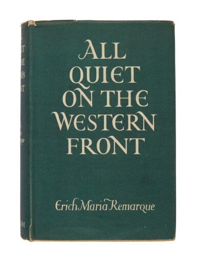 View full screen - View 1 of Lot 148. Remarque, Erich Maria | First English edition, inscribed by the author.