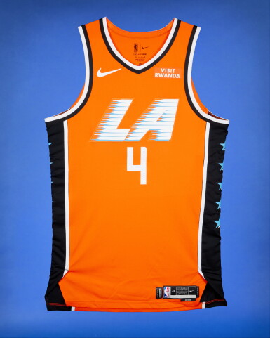 View full screen - View 1 of Lot 29. Kobe Sanders Los Angeles Clippers 2025-2026 Game Worn City Edition Jersey .