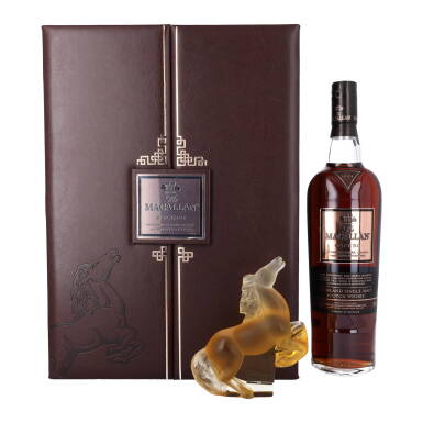 View full screen - View 1 of Lot 5007. The Macallan Oscuro 1824 Collection Lalique Rearing Kazak Horse 46.5 abv NV (1 BT70).