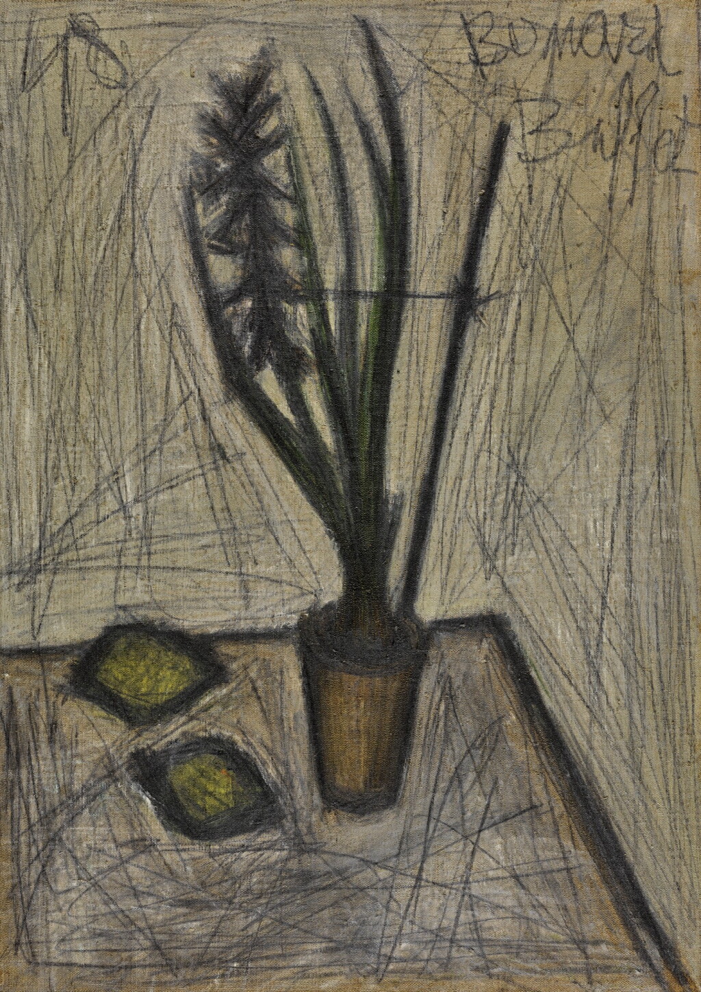 View full screen - View 1 of Lot 95. BERNARD BUFFET | LE POT DE JACINTHE.