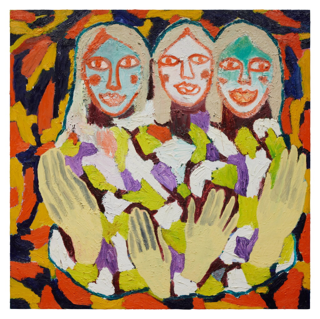 View full screen - View 1 of Lot 207. Three Heads with Flowers.
