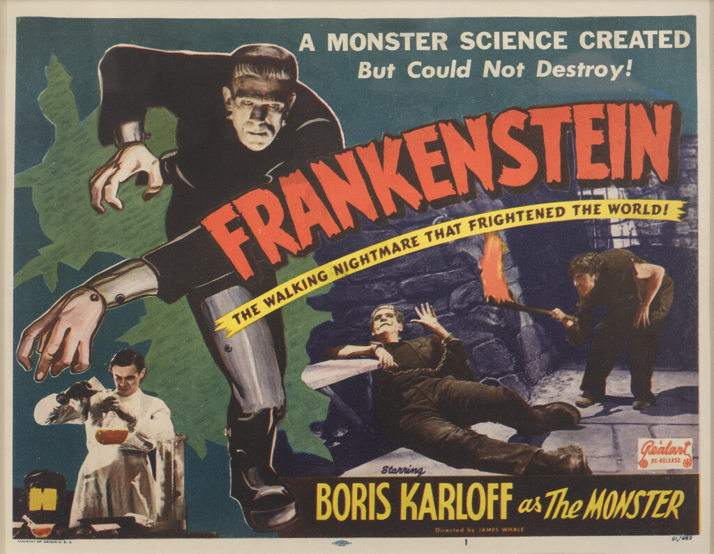 View full screen - View 1 of Lot 23. Frankenstein (1931), Realart re-release title card (1951), US.
