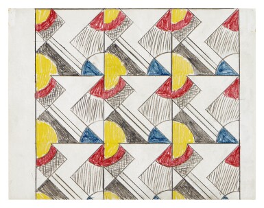 View full screen - View 1 of Lot 35. Modular Painting with Nine Panels (Study).