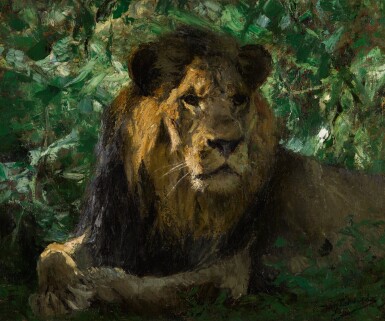 View full screen - View 1 of Lot 148. Resting Lion.