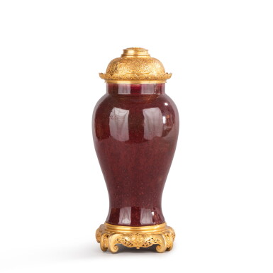 View full screen - View 1 of Lot 1337. A Napoleon III gilt-bronze mounted porcelain vase, signed by Escalier de Cristal, circa 1860.