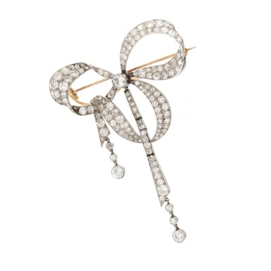 View full screen - View 1 of Lot 22. Diamond brooch/Devant de corsage (Spilla/Devant de corsage in diamanti).