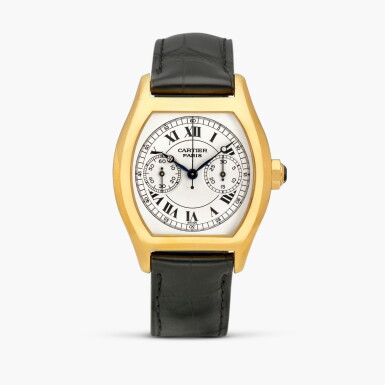 View full screen - View 1 of Lot 2383. Tortue Monopoussoir 'CPCP', Reference 2356 | A yellow gold single-button chronograph wristwatch, Circa 2000.